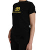 Balenciaga Black Cotton Logo Print Crew Neck Short Sleeves T-shirt