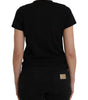 Balenciaga Black Cotton Logo Print Crew Neck Short Sleeves T-shirt