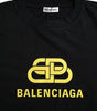 Balenciaga Black Cotton Logo Print Crew Neck Short Sleeves T-shirt