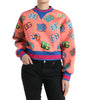 Dolce & Gabbana Salmon Pink Logo Print Sweatshirt Sweater
