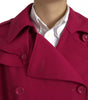 Dolce & Gabbana Dark Pink Double Breasted Trench Coat Jacket