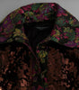 Dolce & Gabbana Multicolor Sequined Long Coat Jaquard Jacket