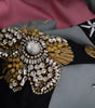 Dolce & Gabbana Blue Button Crystal Embellished Cotton Jacket