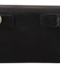 Dolce & Gabbana Black Leather Bifold Shoulder Sling Women Wallet