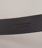Dolce & Gabbana Black Calf Leather Logo Engraved Metal Buckle Belt