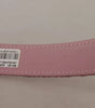 Dolce & Gabbana Pink Jaquard Embroidered Gold Tone Metal Buckle Belt