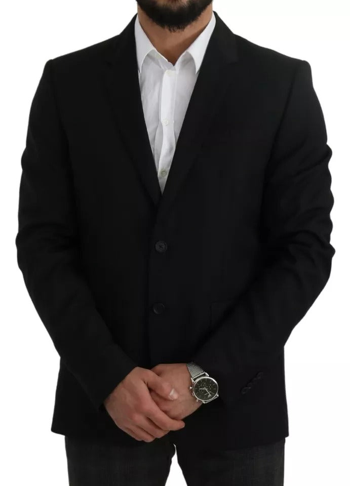 Blazer slim en laine noire Dolce &amp; Gabbana