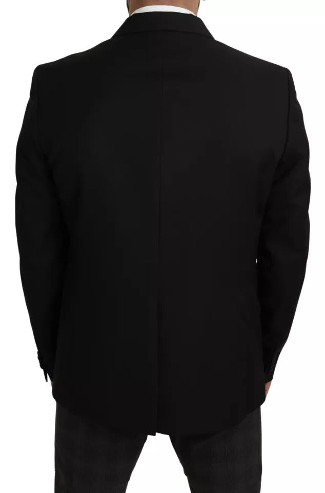 Blazer slim en laine noire Dolce &amp; Gabbana