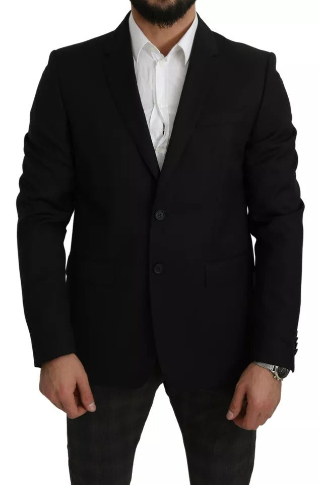 Blazer slim en laine noire Dolce &amp; Gabbana