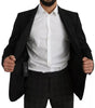 Blazer slim en laine noire Dolce &amp; Gabbana