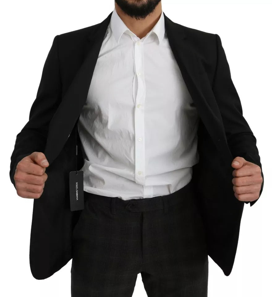 Blazer slim en laine noire Dolce &amp; Gabbana