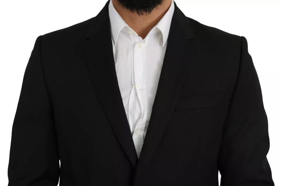 Blazer slim en laine noire Dolce &amp; Gabbana