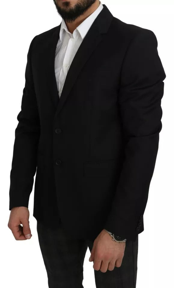 Blazer slim en laine noire Dolce &amp; Gabbana