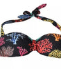 Dolce & Gabbana Black Corals Print Swimsuit Beachwear Bikini Top