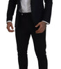 Manteau simple boutonnage en laine bleue Dolce &amp; Gabbana pour homme