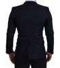 Manteau simple boutonnage en laine bleue Dolce &amp; Gabbana pour homme