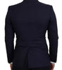 Dolce &amp; Gabbana - Blazer slim en laine bleue pour homme