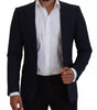 Dolce &amp; Gabbana - Blazer slim en laine bleue pour homme