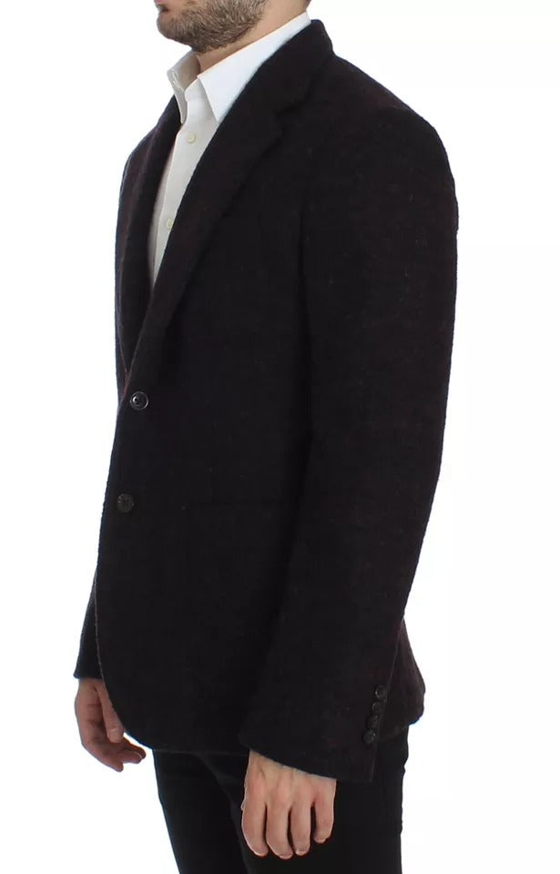 Blazer à deux boutons en alpaga bordeaux Dolce &amp; Gabbana