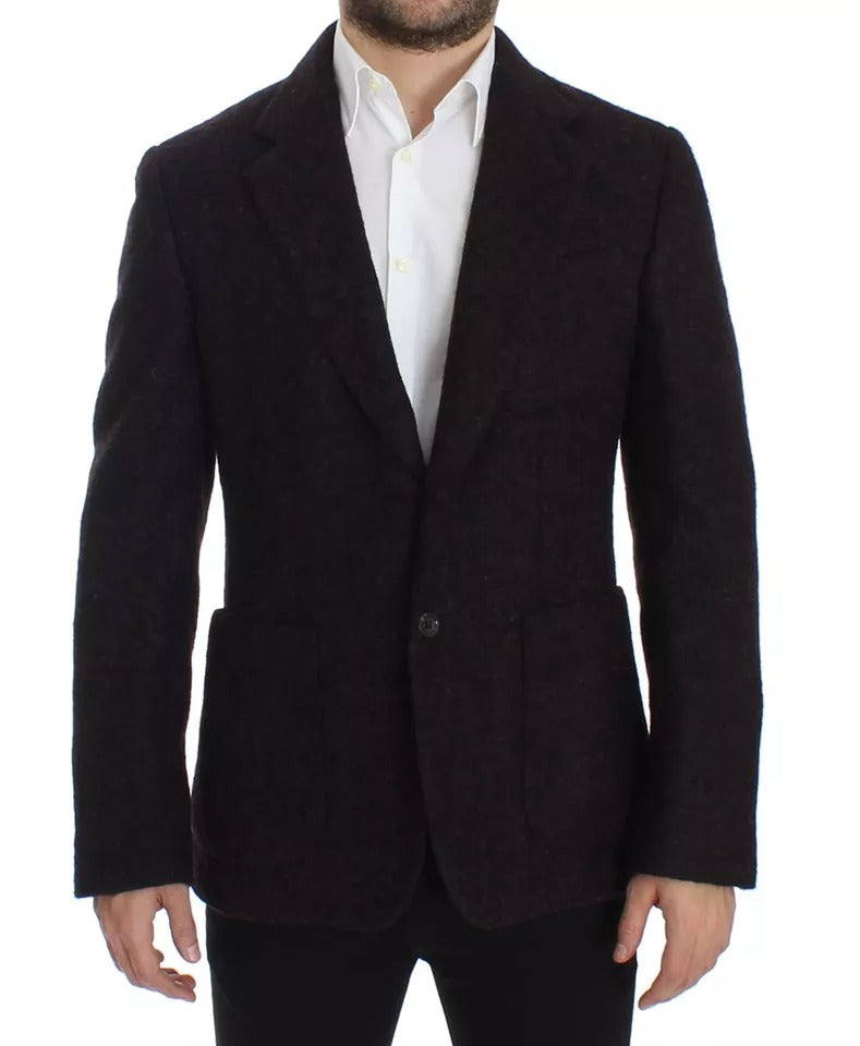 Blazer à deux boutons en alpaga bordeaux Dolce &amp; Gabbana