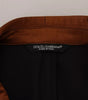 Dolce & Gabbana Bronze Monkey Print Silk Slim Jacket Blazer