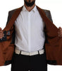 Dolce & Gabbana Bronze Monkey Print Silk Slim Jacket Blazer