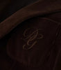 Manteau slim en velours côtelé marron Dolce &amp; Gabbana avec blazer à logo DG