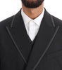Costume croisé gris élégant en laine Dolce &amp; Gabbana