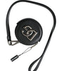 Dolce & Gabbana Black Round Leather DG Logo Coin Purse Lanyard Wallet