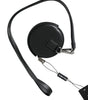 Dolce & Gabbana Black Round Leather DG Logo Coin Purse Lanyard Wallet