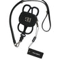 Dolce & Gabbana Black Calfskin Leather DG Logo Coin Purse Lanyard Wallet