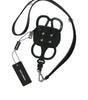 Dolce & Gabbana Black Calfskin Leather DG Logo Coin Purse Lanyard Wallet