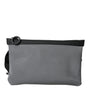 Sac banane à fermeture éclair en néoprène gris Dolce &amp; Gabbana avec logo