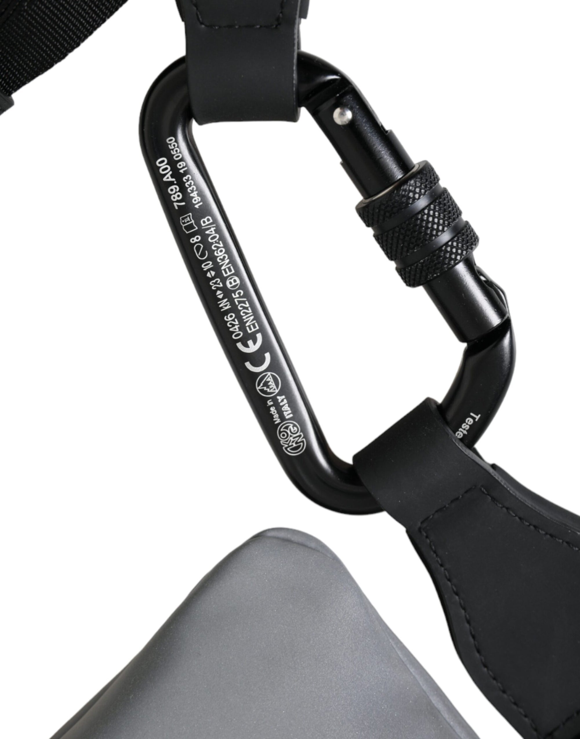 Sac banane à fermeture éclair en néoprène gris Dolce &amp; Gabbana avec logo