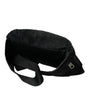 Sac banane Dolce & Gabbana en nylon noir avec plaque logo