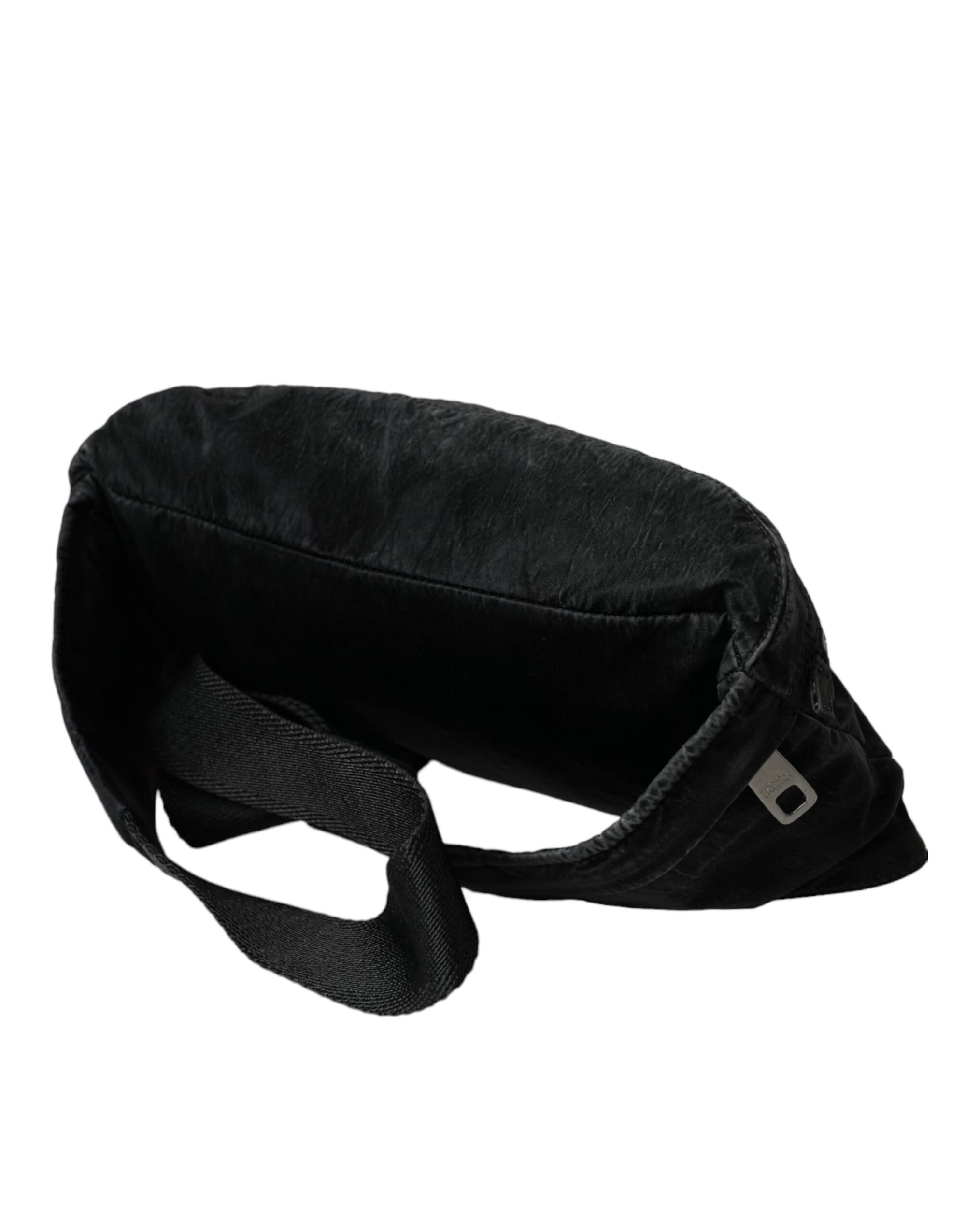 Sac banane Dolce & Gabbana en nylon noir avec plaque logo