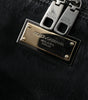 Sac banane Dolce & Gabbana en nylon noir avec plaque logo