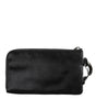 Dolce & Gabbana Black Nylon Logo Plaque Keyring Pouch Clutch Bag