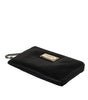 Dolce & Gabbana Black Nylon Logo Plaque Keyring Pouch Clutch Bag