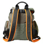 Dolce &amp; Gabbana Military Green Patchwork Rucksack Backpack Bag