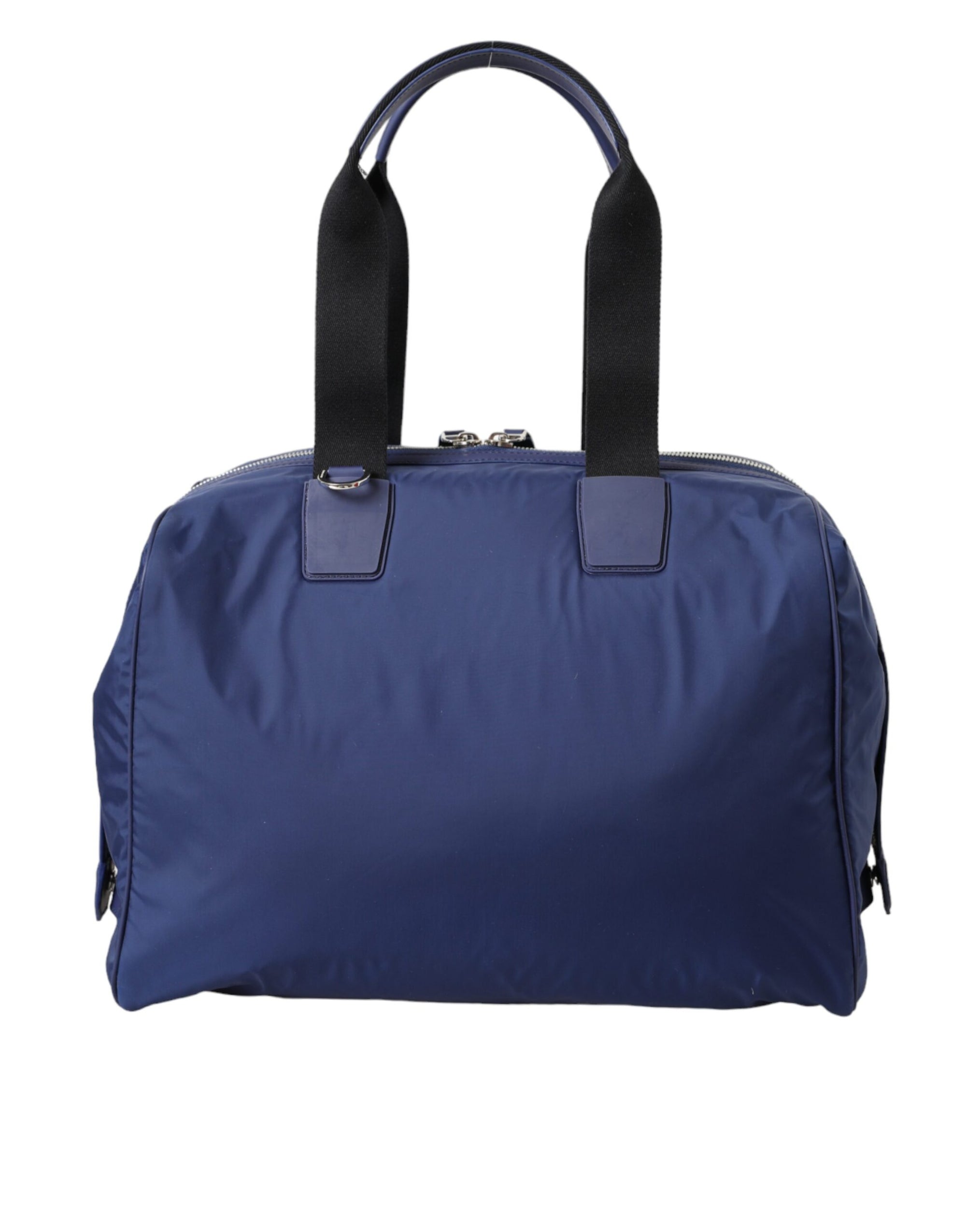 Sac de voyage à bandoulière Dolce &amp; Gabbana en nylon bleu et cuir de veau
