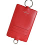 Dolce & Gabbana Red Calfskin Leather Lanyard Logo Card Holder Wallet