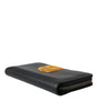 Portefeuille continental zippé en cuir noir Dolce &amp; Gabbana avec patch logo