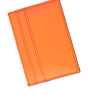 Portefeuille porte-cartes Dolce &amp; Gabbana en cuir orange et noir avec plaque logo