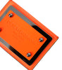 Portefeuille porte-cartes Dolce &amp; Gabbana en cuir orange et noir avec plaque logo