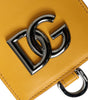 Portefeuille à clip Dolce &amp; Gabbana en cuir de veau orange