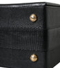 Dolce & Gabbana Black Lizard Embossed Calfskin Leather Double Box Bag