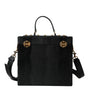 Dolce & Gabbana Black Lizard Embossed Calfskin Leather Double Box Bag