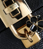 Dolce & Gabbana Black Lizard Embossed Calfskin Leather Double Box Bag