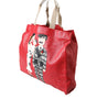 Sac cabas Dolce & Gabbana en cuir rouge avec patch #DGFamily